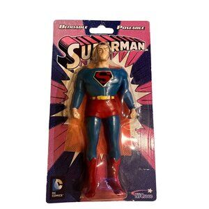 Vintage DC Comics Superman Bendable & Poseable Action Figure 5.5" Tall